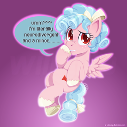 Size: 1600x1600 | Tagged: safe, artist:willoillo, imported from derpibooru, cozy glow, pegasus, character art, cozybetes, cute, meme, simple background