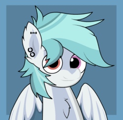 Size: 855x835 | Tagged: safe, artist:vilord, imported from derpibooru, oc, oc only, oc:nimbus, pegasus, pony, animated, cute, gif, heart, loop, one eye closed, simple background, solo, tongue out, wink