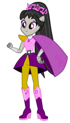 Size: 1024x1792 | Tagged: safe, artist:ajosterio, imported from derpibooru, octavia melody, equestria girls, boots, clothes, crystal guardian, high heel boots, shoes, simple background, solo, transparent background