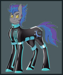 Size: 1637x1954 | Tagged: safe, anonymous artist, derpibooru exclusive, imported from derpibooru, oc, unnamed oc, earth pony, pony, fireheart76's latex suit design, latex, latex suit, prisoners of the moon, rubber, rubber suit, simple background, style emulation