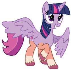 Size: 404x396 | Tagged: safe, artist:qjosh, imported from derpibooru, sunny starscout, twilight sparkle, alicorn, pony, character to character, g5, simple background, transformation, transformation sequence, twilight sparkle (alicorn), white background