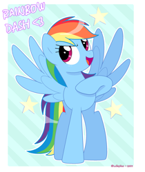Size: 1776x2112 | Tagged: safe, artist:lullapiies, imported from derpibooru, rainbow dash, pegasus, pony, open mouth, solo, spread wings, wings