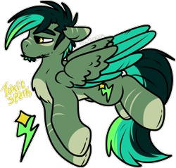 Size: 1839x1760 | Tagged: safe, artist:sexygoatgod, imported from derpibooru, oc, oc only, oc:toxic spark, hybrid, pegasus, pony, zony, chest fluff, flying, male, simple background, solo, stallion, transparent background