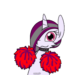 Size: 610x610 | Tagged: safe, artist:syscod, imported from derpibooru, oc, oc only, unicorn, animated, cheering, gif, horn, simple background, solo, transparent background