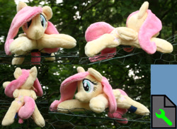 Size: 4123x3000 | Tagged: safe, artist:bastler, imported from derpibooru, fluttershy, pegasus, pony, female, irl, lying down, mare, photo, plushie, prone, solo, sploot