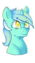 Size: 2227x4000 | Tagged: dead source, safe, artist:nuclearpone, imported from derpibooru, lyra heartstrings, pony, unicorn, blush sticker, blushing, bust, chest fluff, ear fluff, eye clipping through hair, eyebrows, eyebrows visible through hair, high res, horn, portrait, simple background, solo, transparent background