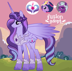 Size: 1280x1266 | Tagged: safe, imported from derpibooru, opaline arcana, twilight sparkle, oc, alicorn, pony, the last problem, adoptable, concave belly, female, fusion, fusion:opaline arcana, fusion:twilight sparkle, g5, mare, older, older twilight, older twilight sparkle (alicorn), princess twilight 2.0, slender, tall, thin, twilight sparkle (alicorn), unshorn fetlocks