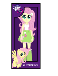 Size: 531x693 | Tagged: safe, artist:qbert2kcat, imported from derpibooru, fluttershy, human, pegasus, equestria girls, arms, boots, clothes, doll, female, fingers, hairpin, hand, happy, legs, long hair, makeup, my little pony equestria girls, shoes, skirt, sleeveless, smiling, socks, solo, standing, tanktop, teenager, toy