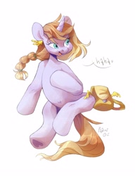 Size: 2300x3000 | Tagged: safe, artist:radmira_lamp, imported from derpibooru, oc, oc only, pony, unicorn, female, horn, simple background, solo, unicorn oc, white background