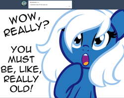 Size: 1280x1018 | Tagged: safe, artist:furrgroup, imported from derpibooru, oc, oc only, oc:microsoft edge, earth pony, pony, ask internet explorer, :o, ask, female, mare, open mouth, simple background, solo, talking, talking to viewer, text, white background