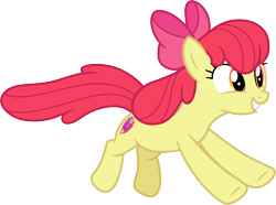 Size: 4033x3000 | Tagged: safe, artist:cloudy glow, imported from derpibooru, apple bloom, earth pony, .ai available, apple bloom's bow, bow, female, hair bow, older, older apple bloom, running, simple background, transparent background, vector