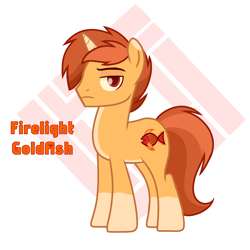 Size: 4320x4322 | Tagged: safe, artist:northglow, imported from derpibooru, oc, oc only, oc:firelight goldfish, unicorn, base used, bored, cutie mark, gay, horn, male, simple background, unicorn oc