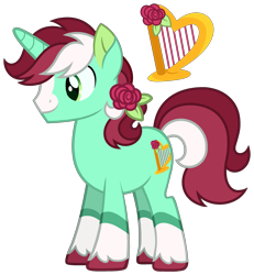 Size: 2757x2982 | Tagged: safe, artist:strawberry-spritz, imported from derpibooru, oc, pony, unicorn, horn, magical lesbian spawn, male, offspring, parent:lyra heartstrings, parent:roseluck, simple background, solo, stallion, transparent background