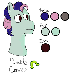Size: 306x317 | Tagged: safe, artist:nukepony360, imported from derpibooru, oc, oc only, oc:double convex, earth pony, bust, male, portrait, simple background, solo, stallion