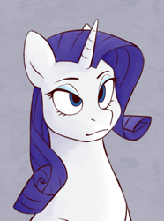 Size: 520x700 | Tagged: safe, artist:bunnyshrubby, imported from derpibooru, rarity, pony, unicorn, equestria at war mod, bust, horn, portrait, solo