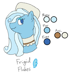 Size: 425x446 | Tagged: safe, artist:nukepony360, imported from derpibooru, oc, oc only, oc:frigid flakes, pegasus, bust, female, hat, mare, portrait, simple background, solo
