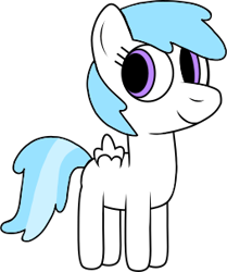 Size: 253x302 | Tagged: safe, artist:hannah1986, imported from ponybooru, cotton cloudy, pegasus, pony, .svg available, castle creator, closed mouth, cottonbetes, cute, female, filly, foal, simple background, smiling, solo, transparent background, vector
