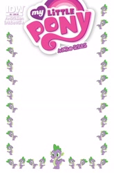 Size: 2063x3131 | Tagged: safe, idw, imported from derpibooru, spike, dragon, my little pony micro-series, comic cover, cover, cover art, male, micro-series #9, my little pony logo, simple background, white background