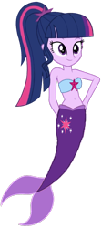 Size: 460x1024 | Tagged: safe, artist:fireluigi29, imported from derpibooru, twilight sparkle, mermaid, equestria girls, mermaidized, simple background, solo, species swap, transparent background