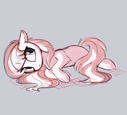 Size: 1147x1035 | Tagged: safe, artist:aureai-sketches, imported from derpibooru, octavia melody, earth pony, pony, female, gray background, lying down, mare, simple background, sketch, solo