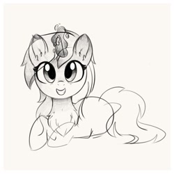 Size: 1153x1153 | Tagged: safe, artist:aureai-sketches, imported from derpibooru, oc, oc only, pony, unicorn, chest fluff, cute, ear fluff, female, horn, lying down, magic, mare, ocbetes, prone, simple background, solo, white background