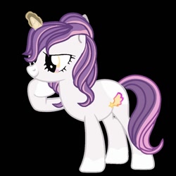 Size: 1000x1001 | Tagged: safe, imported from derpibooru, oc, oc only, oc:sweetieck dreams, pony, unicorn, adult, adult foal, black background, cute, female, filly, foal, horn, mare, simple background, solo, unicorn horn, unicorn oc