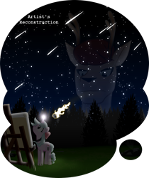 Size: 1336x1588 | Tagged: safe, artist:equestriaexploration, imported from derpibooru, oc, oc:meadow step, alicorn, deer, pony, canvas, elements of justice, female, mare, meteor, night, shooting star