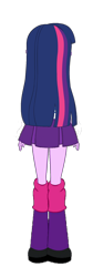 Size: 586x1748 | Tagged: safe, artist:qbert2kcat, imported from derpibooru, twilight sparkle, equestria girls, female, rear view, solo