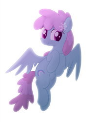 Size: 2145x2696 | Tagged: safe, artist:algoatall, snow shower, pegasus, pony, female, mare, simple background, snow, snowflake, solo, spread wings, white background, wings