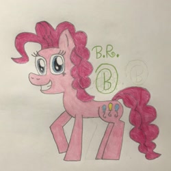 Size: 1950x1950 | Tagged: safe, artist:brooklyncartoongirl, imported from derpibooru, pinkie pie, earth pony, female, solo, traditional art