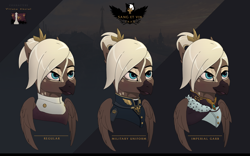 Size: 3200x2000 | Tagged: safe, artist:callsign-echo, imported from derpibooru, oc, oc only, oc:vivienne discret, griffon, equestria at war mod, clothes, epaulettes, female, griffon oc, jewelry, military uniform, regalia, uniform