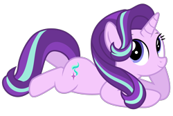 Size: 4000x2686 | Tagged: safe, artist:keronianniroro, imported from derpibooru, starlight glimmer, pony, unicorn, cute, female, glimmerbetes, high res, horn, lying down, mare, prone, simple background, solo, transparent background, vector
