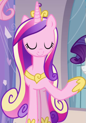 Size: 373x537 | Tagged: safe, imported from derpibooru, screencap, princess cadance, pony, games ponies play, cropped, eyes closed, solo