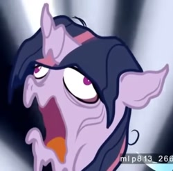 Size: 1312x1290 | Tagged: safe, imported from derpibooru, mean twilight sparkle, alicorn, pony, the mean 6, deleted scene, melting, you ruined everything