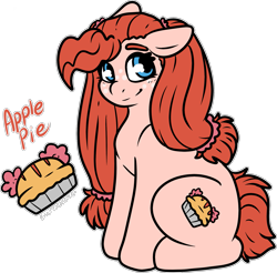 Size: 1891x1861 | Tagged: safe, artist:sexygoatgod, imported from derpibooru, oc, oc only, oc:apple pie, earth pony, pony, adoptable, magical lesbian spawn, offspring, parent:applejack, parent:pinkie pie, parents:applepie, simple background, solo, transparent background