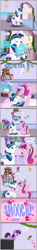 Size: 344x2321 | Tagged: safe, artist:bbbhuey, imported from derpibooru, princess cadance, shining armor, twilight sparkle, comic, kissing, mistletoe, parody, pixar, reference, toy story