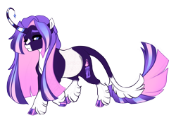 Size: 4700x3200 | Tagged: safe, artist:gigason, imported from derpibooru, oc, oc only, oc:candle spirit, pony, unicorn, body markings, clothes, cloven hooves, coat markings, colored hooves, colored pinnae, curved horn, facial markings, female, gradient mane, gradient tail, hoof polish, horn, leonine tail, magical lesbian spawn, mare, offspring, one eye closed, pale belly, parent:oc:lotus logi, parent:twilight sparkle, parents:canon x oc, raised hoof, shiny hooves, simple background, snip (coat marking), socks, solo, star (coat marking), striped horn, tail, transparent background, unicorn oc