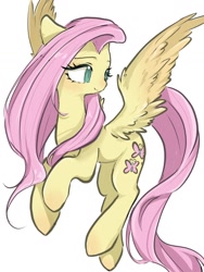 Size: 1080x1440 | Tagged: safe, artist:haooxiangpichinini, imported from derpibooru, fluttershy, simple background, white background