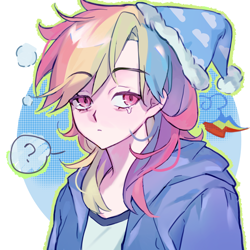 Size: 2048x2048 | Tagged: safe, artist:5017956236, imported from derpibooru, rainbow dash, human, human coloration, humanized