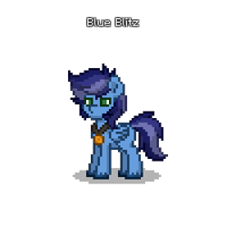 Size: 400x400 | Tagged: safe, imported from derpibooru, oc, oc:blueblitz, pegasus, pony, pony town, pixel art, solo