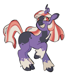 Size: 789x867 | Tagged: safe, artist:cadaverkeys, imported from derpibooru, twilight sparkle, pony, unicorn, coat markings, curved horn, female, grin, horn, mare, raised hoof, recurved horn, redesign, simple background, smiling, solo, traditional art, transparent background, unicorn twilight, unshorn fetlocks