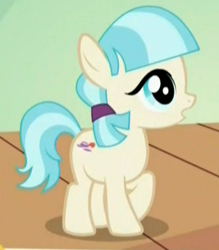 Size: 363x415 | Tagged: safe, edit, edited screencap, imported from derpibooru, screencap, coco pommel, made in manehattan, cocobetes, cropped, cute, female, filly, foal, solo