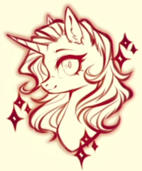 Size: 894x1080 | Tagged: safe, artist:sparkling_light, imported from derpibooru, oc, oc only, oc:sparkling light, alicorn, pony, bust, female, horn, solo