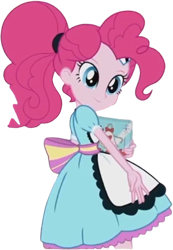 Size: 1746x2520 | Tagged: safe, edit, edited screencap, editor:homersimpson1983, imported from derpibooru, screencap, pinkie pie, human, equestria girls, apron, background removed, clothes, female, not a vector, simple background, solo, transparent background, waitress