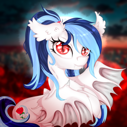 Size: 1920x1920 | Tagged: safe, artist:galaxyswirlsyt, imported from derpibooru, oc, oc only, oc:moonlight rose, bat pony, pony, female, mare, solo