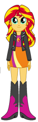 Size: 309x975 | Tagged: safe, artist:qbert2kcat, imported from derpibooru, sunset shimmer, human, equestria girls, boots, clothes, female, high heel boots, jacket, looking at you, my little pony equestria girls: rainbow rocks, shirt, shoes, simple background, skirt, solo, transparent background, vector