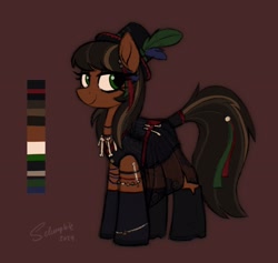 Size: 2940x2785 | Tagged: safe, artist:selenophile, imported from derpibooru, oc, oc only, unnamed oc, pony, brown background, simple background, solo