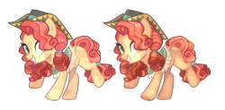 Size: 3412x1684 | Tagged: safe, artist:spectrumnightyt, imported from derpibooru, oc, oc only, oc:dauphine, earth pony, pony, female, hat, mare, simple background, solo, transparent background