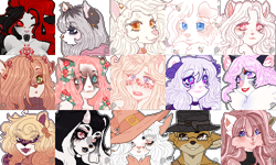 Size: 500x300 | Tagged: safe, artist:lonecrystalcat, imported from derpibooru, oc, alicorn, anthro, pegasus, pony, unicorn, anthro oc, art trade, commission, commissions open, female, furry, furry oc, horn, pixel art, trade