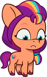 Size: 409x669 | Tagged: safe, edit, edited screencap, editor:pascalmulokozi2, imported from derpibooru, screencap, sunny starscout, earth pony, pony, spoiler:g5, spoiler:my little pony: tell your tale, spoiler:tyts02e11, baby, baby pony, baby sunny starscout, background removed, female, filly, filly sunny starscout, foal, g5, mane stripe sunny, my little pony: tell your tale, not a vector, simple background, solo, sunnybetes, transparent background, written in the starscouts, younger